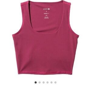 NWT Stance Berry Fitted Crop Tank Top S w/ built in shelf bra